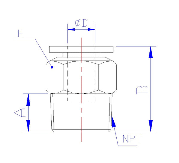 Male Push In Fittings