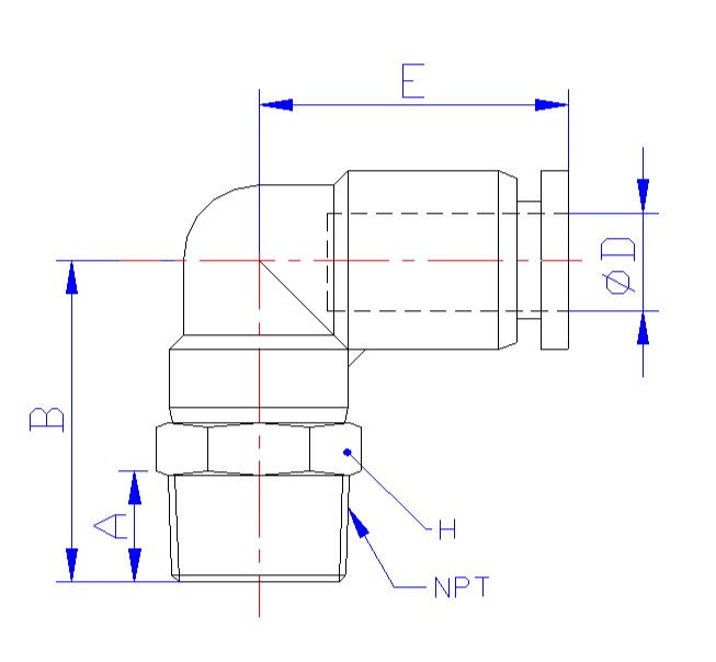 Push In Fittings - Male Elbow