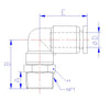 Push In Fittings - Male Elbow